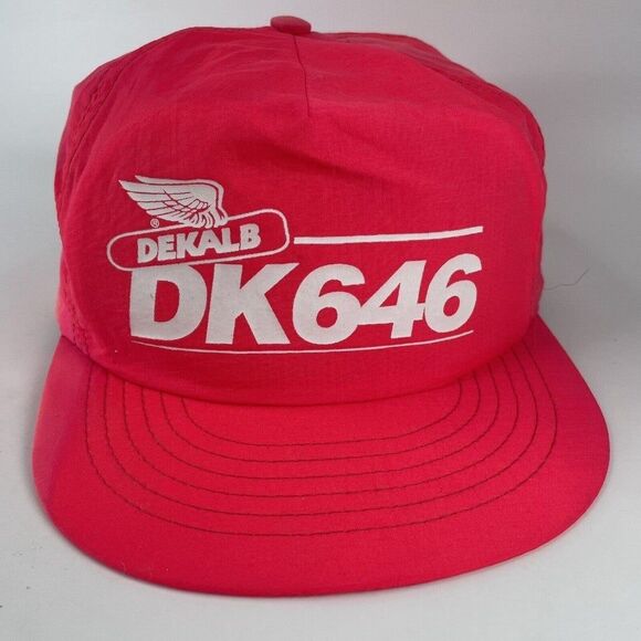 Dekalb DK646 Neon Pink Snap Back Farmer Hat Cap Ag Seed Corn Swingster USA KCMO - Picture 2 of 10